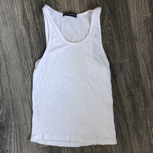 white tank top